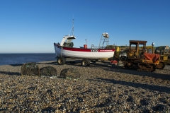 N13 Weybourne beach with boat